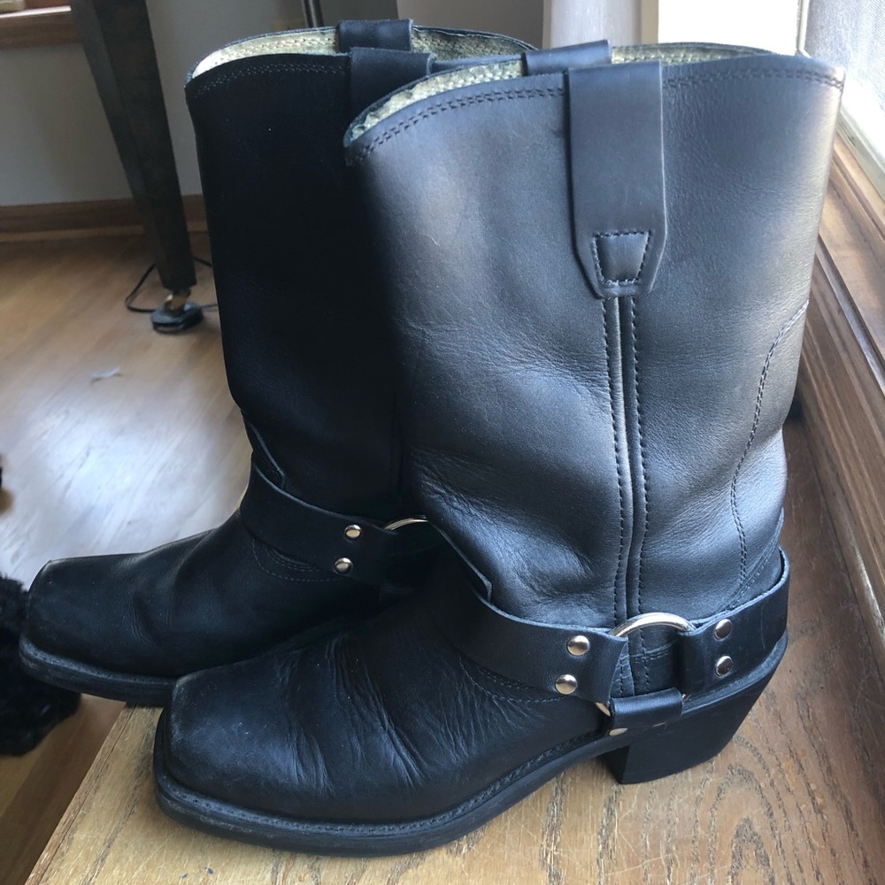 Black Durango Moto Boots Sz 7.